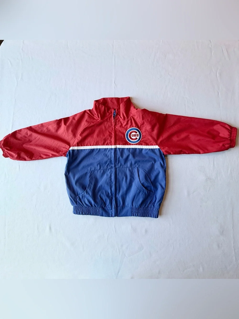 Majestic Chicago Cubs Baseball Windbreaker Jacket Red Blue Toddler 18 Months